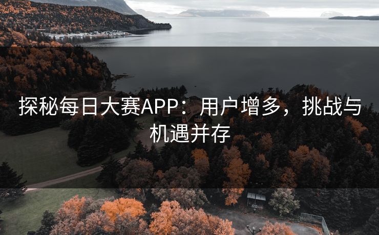 探秘每日大赛APP：用户增多，挑战与机遇并存